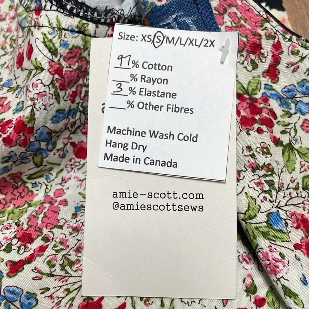 Amie Scott The Wicked Witch Dress Floral Shortsleeves Pocket Vintage Small S New - Picture 10 of 11